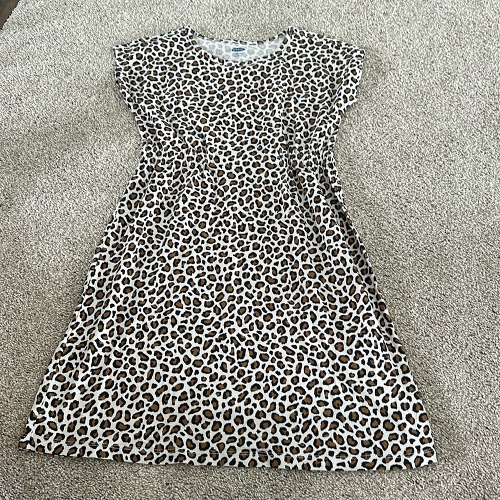 Like new girls leopard dress cotton